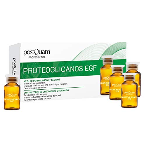 PostQuam - Ampollas Faciales | Ampollas Proteoglicanos con Factores de Crecimiento Epidérmico - Antiedad y Reafirmante Facial - 10 ampollas