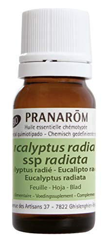 PRANARÔM Aceite Esencial De Radiata Bio - Hoja, Eucalipto Radiata, 10 Mililitro