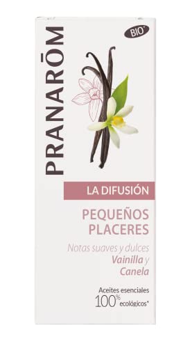 Pranarôm Pequeños Placeres, aceite Difusión atmosférica Bio, Notas suaves y dulces - Vainilla y Canela, 30 ml