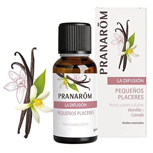 Pranarôm Pequeños Placeres, aceite Difusión atmosférica Bio, Notas suaves y dulces - Vainilla y Canela, 30 ml