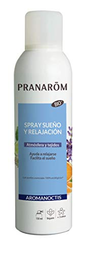 Pranarôm Spray Sueño y Relajación Bio, Atmósfera y Tejidos, Ayuda a relajarse y facilita el sueño, Sinergia de aceites esenciales conocidos por facilitar el sueño y la relajación, 150 ml