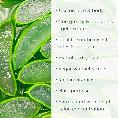 PraNaturals Aloe Vera Pura Gel (paquete de 2)