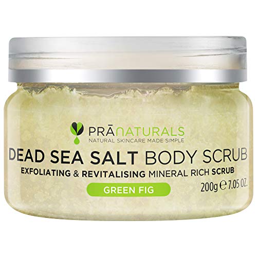 PraNaturals - Kit de cuidado corporal con sales del Mar Muerto - Exfoliante y manteca corporal hidratante para una piel suave - Mango y Kiwi, Higo Verde, Flor de Naranja - Vegano y Cruelty Free