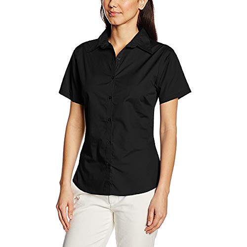 Premier - Camisa lisa de manga corta de caballero/hombre Diseño formal Tejido papelina (44.5 - Medida cuello 44.5cm/Rojo)