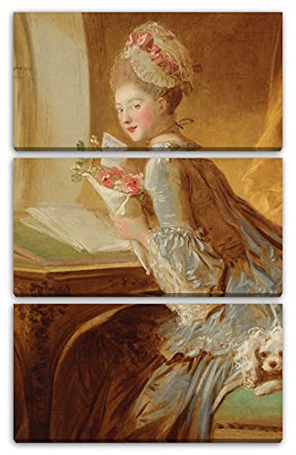 Printed Paintings Impresión sobre Lienzo Jean Honoré Fragonard - La Carta de Amor