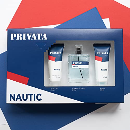 Privata Nautic Estuche de Regalo para Hombre EdT 75ml + After Shave 75ml + Gel Baño 75ml