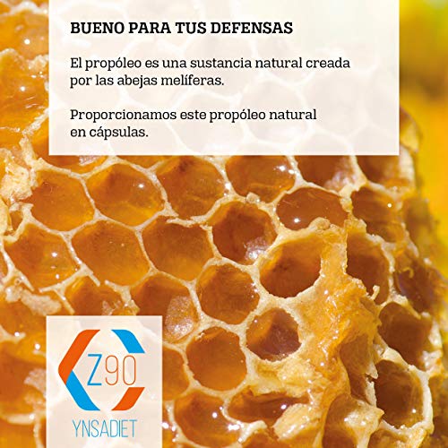 Propoleo Puro 90 Cápsulas| Vitamina C| Equinacea |Zinc| Vitaminas para Más Energía y Vitalidad| Refuerza las Defensas| Z90