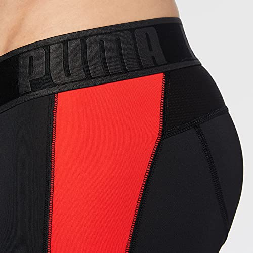 PUMA Active Long Boxer 1p Packed Calzoncillos Largos Deportivo, Hombre, Rojo (Black/Red), L