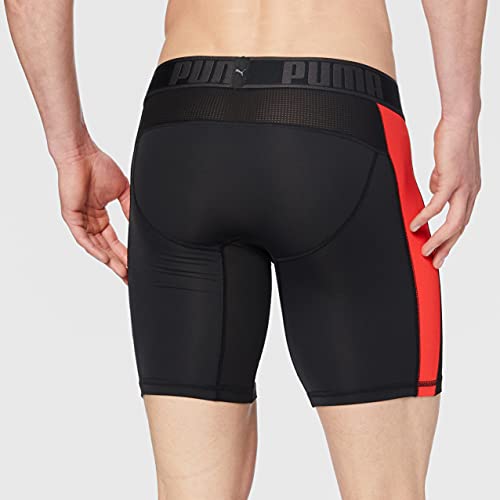 PUMA Active Long Boxer 1p Packed Calzoncillos Largos Deportivo, Hombre, Rojo (Black/Red), L