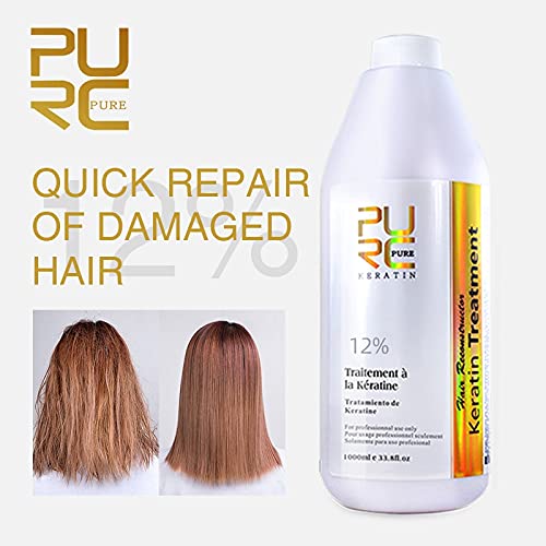 PURC 12% Tratamiento Brasileño De Queratina Para Alisar El Cabello Queratina Para Tratamiento De Cabello Rizado Profundo Venta Al Por Mayor De Productos De Peluquería