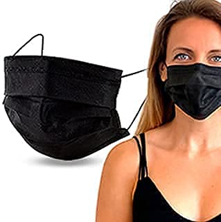 QD HEALTH Mascarillas quirúrgicas Fabricadas en España - Color negro - Packs de 50,100 o 200 unidades Tipo IIR - No reutilizables - Desechables - Homologadas (Pack de 50)