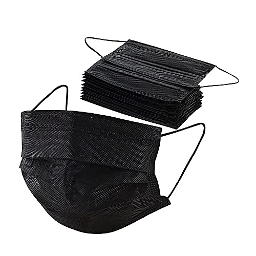 QD HEALTH Mascarillas quirúrgicas Fabricadas en España - Color negro - Packs de 50,100 o 200 unidades Tipo IIR - No reutilizables - Desechables - Homologadas (Pack de 50)