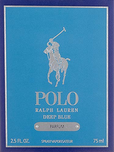 RALPH LAUREN Polo Blue Deep Parfum POUR Homme 75ML Unisex Adulto, Negro, Estándar