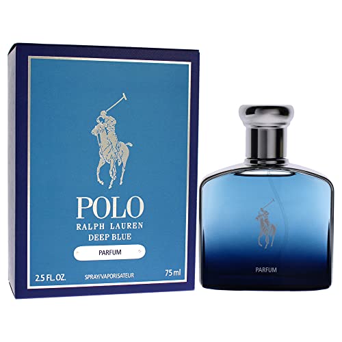 RALPH LAUREN Polo Blue Deep Parfum POUR Homme 75ML Unisex Adulto, Negro, Estándar