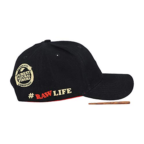 RAW Sombrero negro unisex original promoción curva Bill Gorra ajustable | Sombrero elegante para hombre y mujer