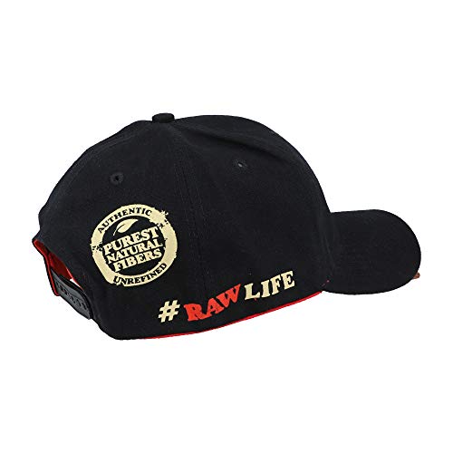 RAW Sombrero negro unisex original promoción curva Bill Gorra ajustable | Sombrero elegante para hombre y mujer