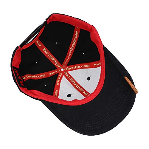 RAW Sombrero negro unisex original promoción curva Bill Gorra ajustable | Sombrero elegante para hombre y mujer