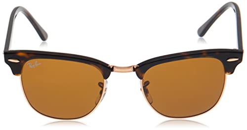 Ray-Ban Clubmaster Lentes Oscuros, Habana, 51 Unisex Adulto