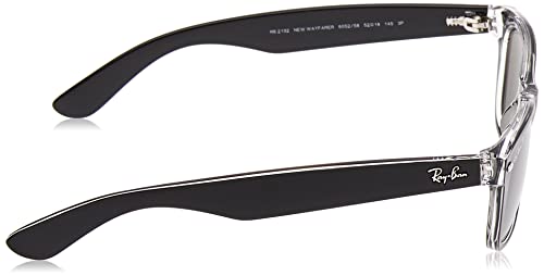 Ray-Ban - Gafas de sol Rectangulares New Wayfarer MOD. 2132 SOLE, Color Black, Talla 55 mm