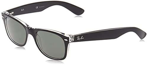 Ray-Ban - Gafas de sol Rectangulares New Wayfarer MOD. 2132 SOLE, Color Black, Talla 55 mm