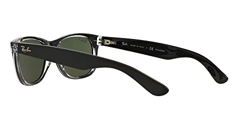 Ray-Ban - Gafas de sol Rectangulares New Wayfarer MOD. 2132 SOLE, Color Black, Talla 55 mm