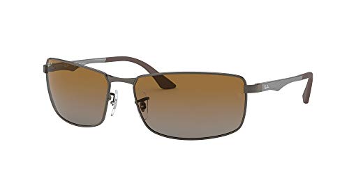 Ray-Ban Mod. 3498 Gafas de Sol, Matte Gunmetal, 61 para Hombre