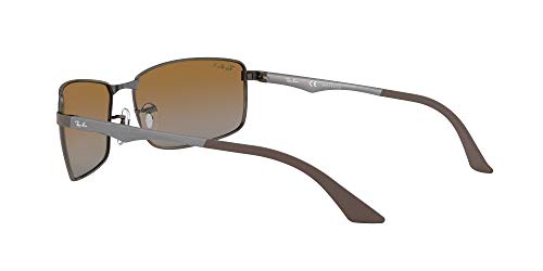 Ray-Ban Mod. 3498 Gafas de Sol, Matte Gunmetal, 61 para Hombre