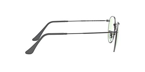 Ray-Ban RB3447 Evolve Round Metal Sunglasses Gafas, Ruthenium/Lught Green, 50/21/145 Unisex Adulto