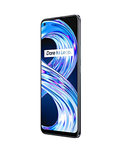 realme 8 - Smartphone Libre (Pantalla AMOLED superior 6.4", 8GB RAM +128GB , MediaTek Helio G95, Cámara cuádruple con IA de 64MP, Carga Dart de 30W batería de 5000 mAh) Punk Black - Exclusivo Amazon