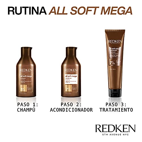 Redken | Acondicionador Nutritivo con Aloe Vera para cabellos muy Secos y Gruesos, All Soft Mega, 300ml