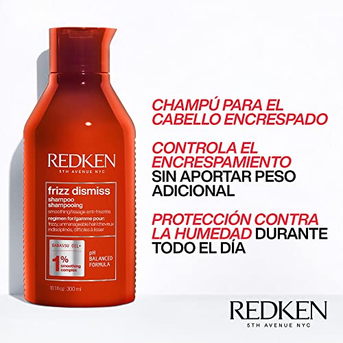 Redken | Champú Antiencrespamiento Para todo tipo de Cabello de fino a grueso, Frizz Dismiss, 300ml