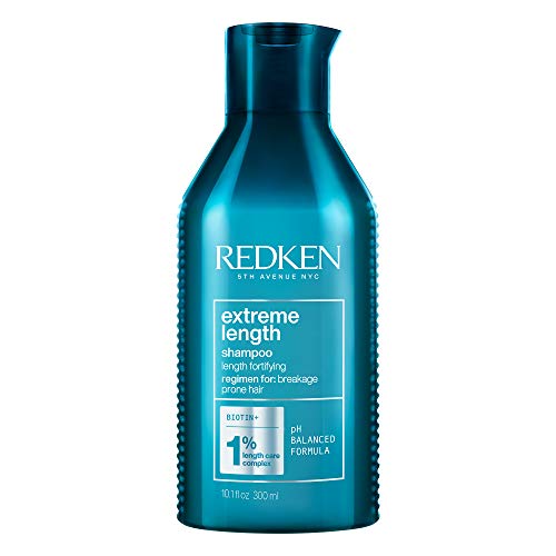 Redken | Champú Fortalecedor con Biotina Para Cabello Dañado y Quebradizo, Extreme Length, 300 ml