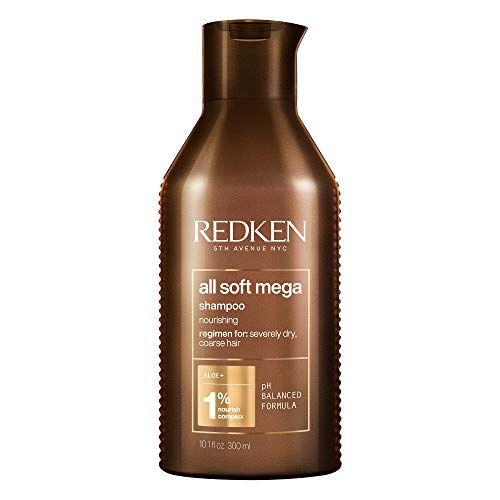 Redken | Champú Nutritivo con Aloe Vera para cabellos muy Secos y Gruesos, All Soft Mega, 300ml