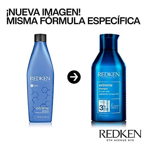 Redken | Champú Reparador con Proteínas para Cabello Dañado, Extreme, Formato 300 ml