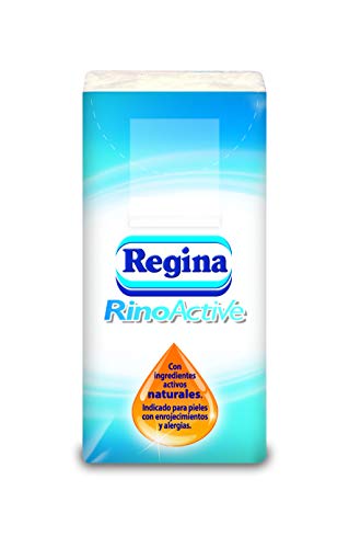 Regina Pañuelos Rinoactive | Paquete de 16 x 90 unidades, con Defensil | Indicado para pieles con enrojecimientos y alergias | Papel 100% certificado FSC®, blanco