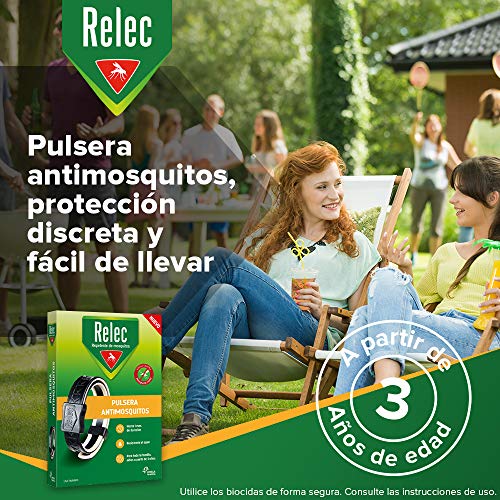 Relec Pulsera, Repelente Mosquitos, Tamaño Único, Pack de 1