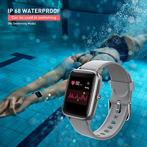 Reloj Inteligente Mujer,Smartwatch Hombre Impermeable IP68 Pulsera Actividad 1.3 Pulgada con Monitor de Ritmo cardíaco, Podómetro, Reloj Actividad para Xiaomi Huawei iPhone