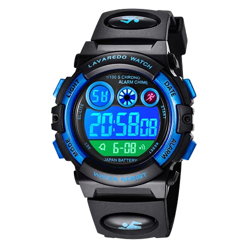 Reloj Niños, Reloj para Niños Digital Sport Multifunción Cronógrafo LED 50M Impermeable Alarma Reloj Analógico Camuflaje Militar para Niños con Banda de Silicona Ejército