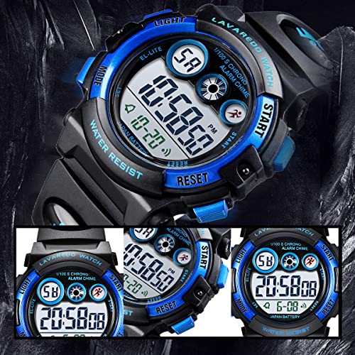 Reloj Niños, Reloj para Niños Digital Sport Multifunción Cronógrafo LED 50M Impermeable Alarma Reloj Analógico Camuflaje Militar para Niños con Banda de Silicona Ejército