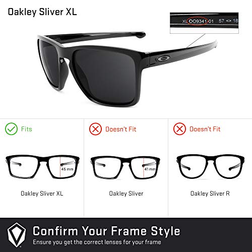 Revant Lentes de Repuesto Compatibles con Gafas de Sol Oakley Sliver XL, Polarizados, Negro Furtivo