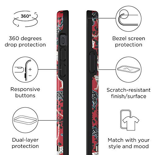 RICHMOND & FINCH Funda Teléfono Diseñada para iPhone 12 Pro MAX Funda, 6.7 Pulgada, Rojo Leopardo Fundas Probadas contra Caídas, Bordes Elevados a Prueba De Golpes, Funda Protectora