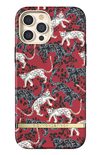 RICHMOND & FINCH Funda Teléfono Diseñada para iPhone 12 Pro MAX Funda, 6.7 Pulgada, Rojo Leopardo Fundas Probadas contra Caídas, Bordes Elevados a Prueba De Golpes, Funda Protectora