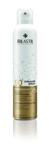 Rilastil Sunlaude - Spray 360 Ad, Protección Solar Transparente, Spf 50+, Ml, Sin Color, 200 Mililitro