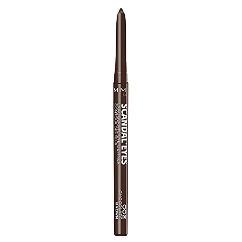 Rimmel London Scandal'eyes Exaggerate Eye Definer, Delineador de ojos automático, Tono 2 Marrón