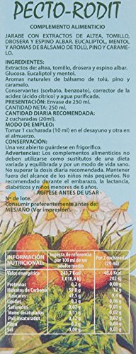 Robis Pecto Rodit | Bueno Para las Vías Respiratorias - Expectorante - Resfriados - Tos - Catarros - Mocos | Bálsamo de Tolú, Altea, Tomillo, Savia de Pino, Espino Albar, Drosera | 250ml