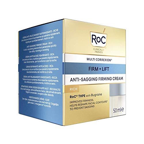 RoC - Multi Correxion Crema Facial Firm + Lift Anti-Flacidez - Antiarrugas y Antiedad - Mejora la Firmeza - Efecto Lifting Cosmético - 50 ml