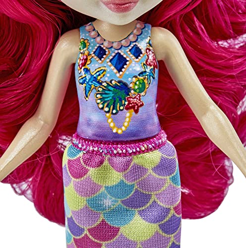 Royal Enchantimals Ocean Kingdom Milagra Mermaid en la joyería Muñeca con set de juego, mascota y accesorios de juguete (Mattel HCF71)