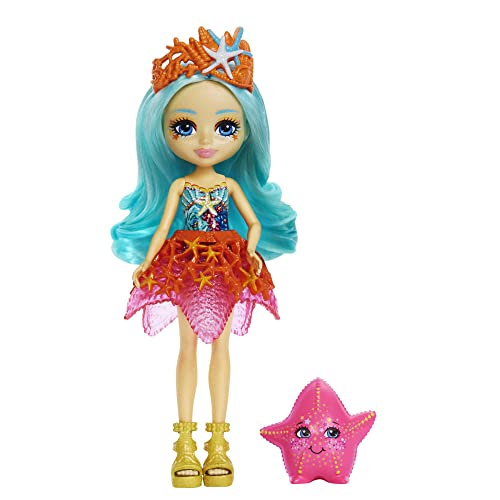 Royal Enchantimals Ocean Kingdom Muñeca Starla Starfish con mascota estrella de mar de juguete (Mattel HCF69)