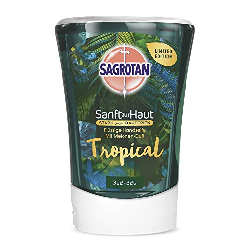 Sagrotan No-Touch Refill Tropical Edition - Para dispensador automático de jabón - 5 x 250 ml Jabón de manos en práctico paquete de valor