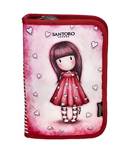 SANTORO Gorjuss 21GJS610-LL - Estuche para lápices (cierre de cremallera) 14 x 21 x 4 cm, Little Love